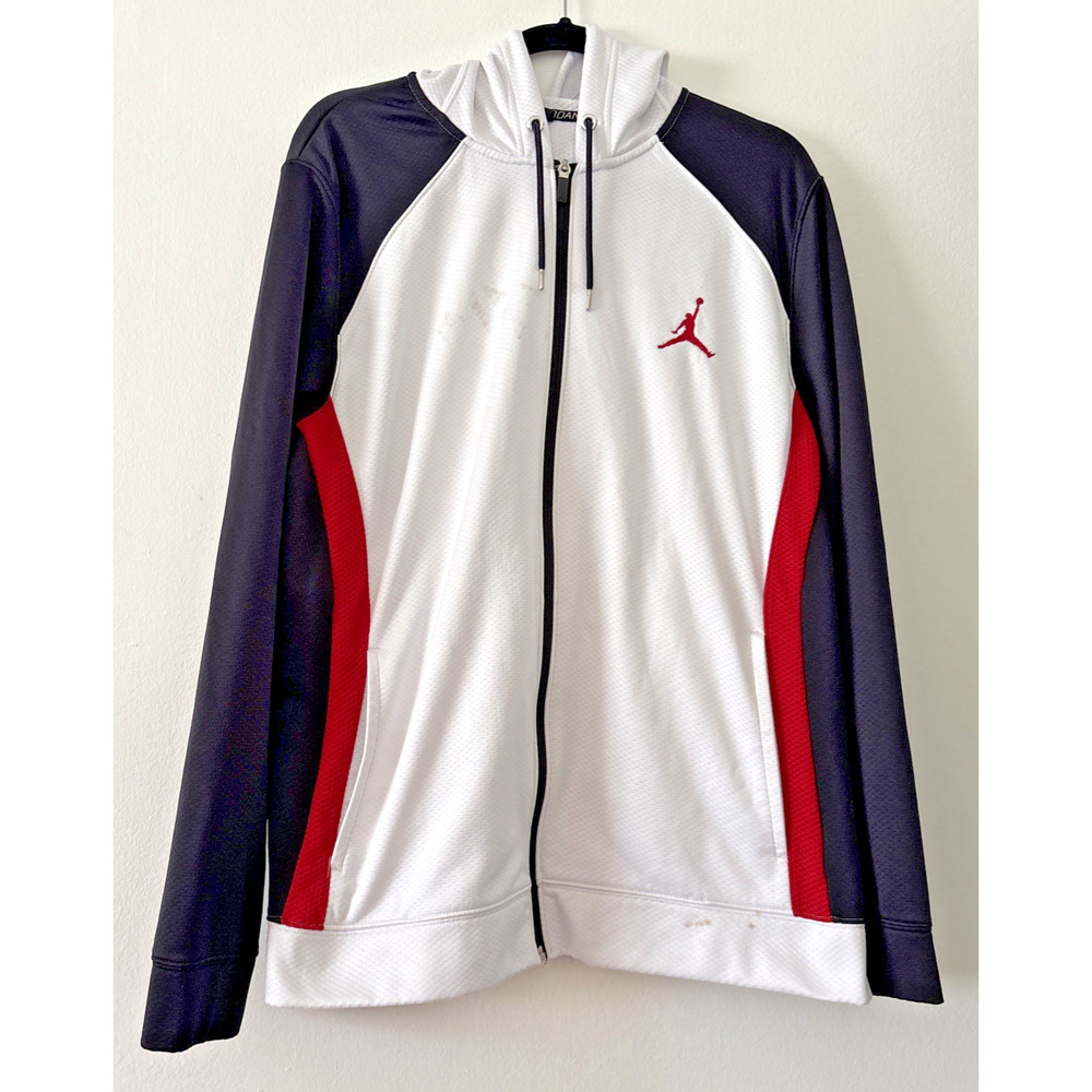 Nike Air Jordan Dri-Fit Full Zip Hoodie Jacket Colorful Mens XL Vintage
